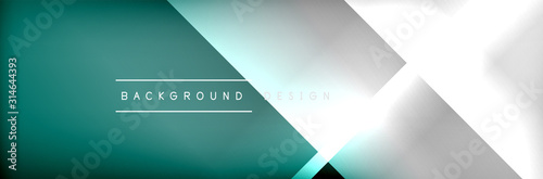 Abstract background - squares and lines composition created with lights and shadows. Technology or business digital template
