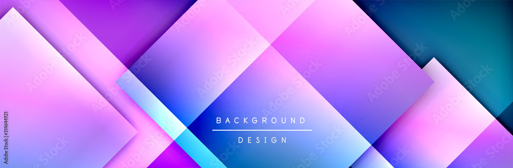 Square shapes composition geometric abstract background. 3D shadow effects and fluid gradients. Modern overlapping forms Square shapes composition geometric abstract background. 3D shadow effects and fluid gradients. Modern overlapping forms