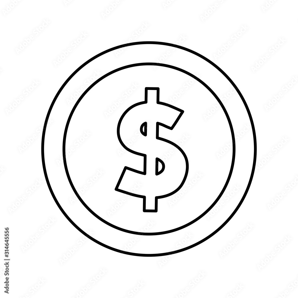coin money cash isolated icon vector illustration design coin money cash isolated icon vector illustration design