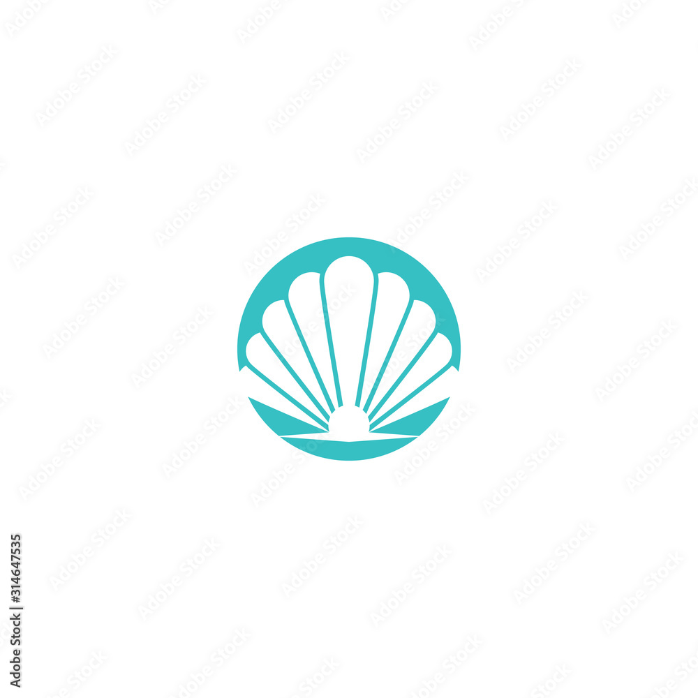 Fototapeta premium Shell Logo Template vector symbol