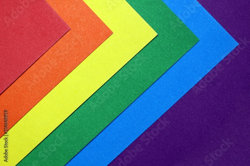 Texture vibrant multicolored colors gay symbol lined with paper