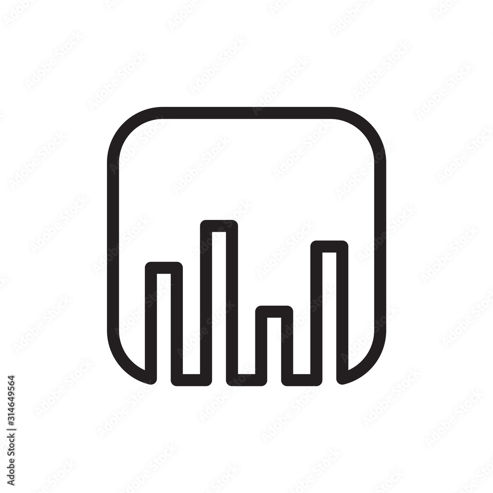 vector icon bar chart on white background