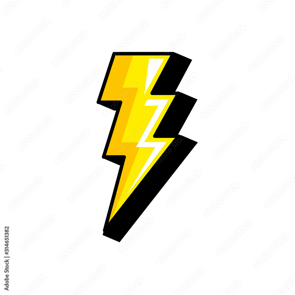 thunderbolt pop art style icon vector illustration design thunderbolt pop art style icon vector illustration design