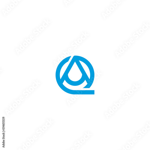 Letter QA AQ initial logo design template vector illustration