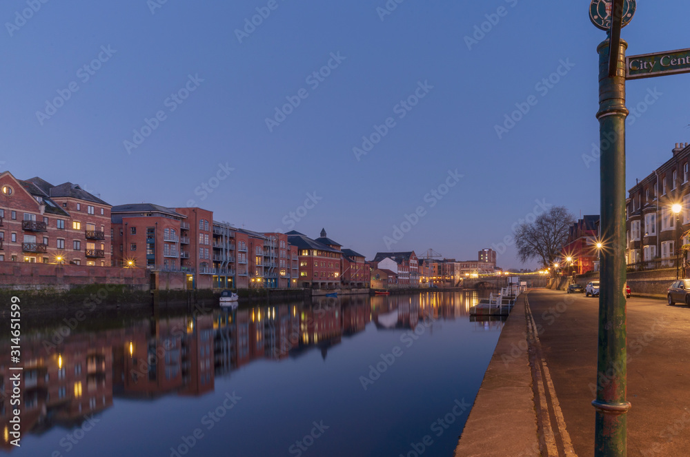 The River Ouse in York at dawn.
