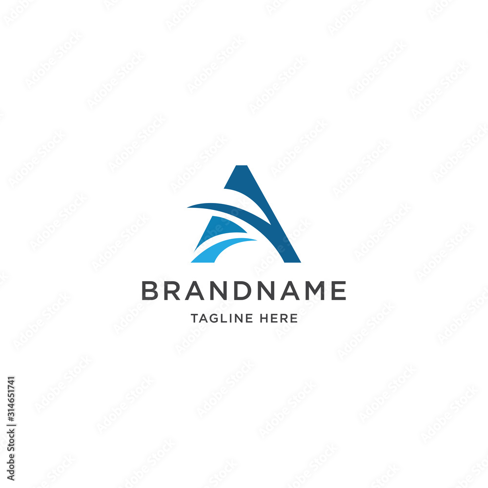 Letter A monogram initial logo design template vector illustration Letter A monogram initial logo design template vector illustration
