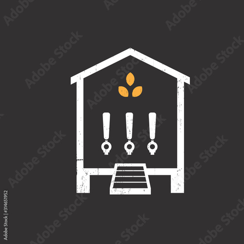 Brew Coop Self-pour beer bar & restaurant logo vector illustration