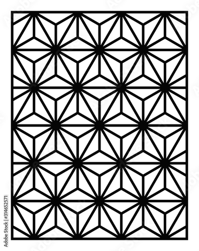 Laser cutting template. Oriental geometric pattern. Vector design.