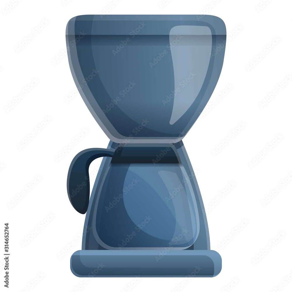 Coffee glass machine icon. Cartoon of coffee glass machine vector icon for web design isolated on white background Coffee glass machine icon. Cartoon of coffee glass machine vector icon for web design isolated on white background