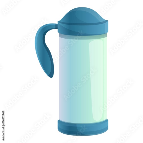 Kitchen thermo bottle icon. Cartoon of kitchen thermo bottle vector icon for web design isolated on white background