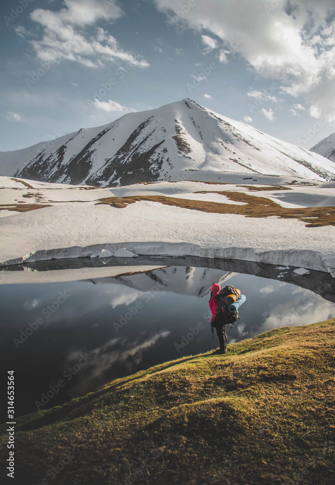 Fototapeta premium mountain forest lake 