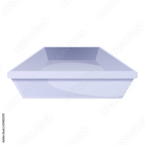 Plastic tableware icon. Cartoon of plastic tableware vector icon for web design isolated on white background