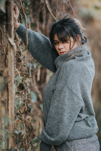 portrait of a person in a forest