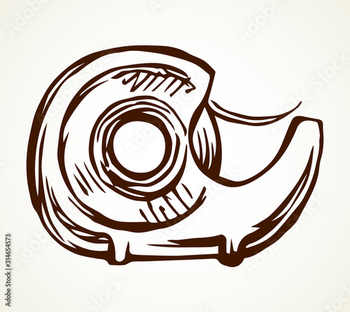 Roll of adhesive tape. Vector drawing