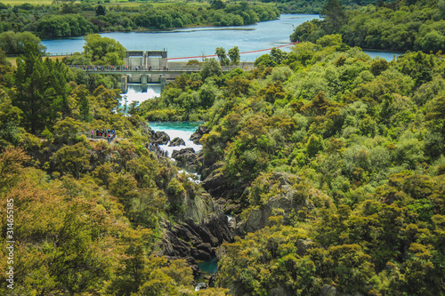 View over Aratiatia Rapids in Taupo, North Island, New Zealand