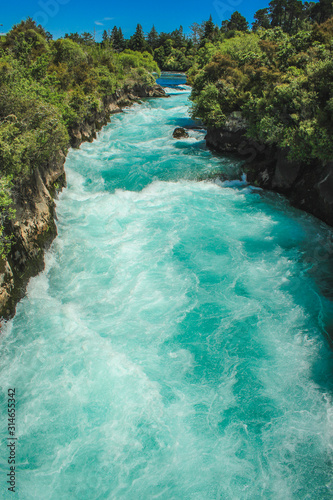 Huka Falls in Taupo, North Island, New Zealand