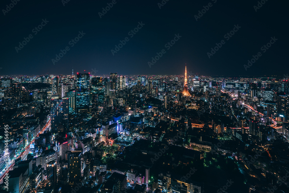 Tokyo Tower, Japan - communication and observation tower. Tokyo Tower, Japan - communication and observation tower.