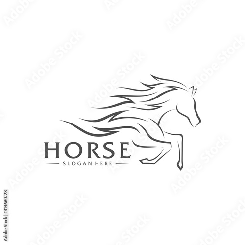 Fast Horse logo Design Vector, Creative design, Template, illustration
