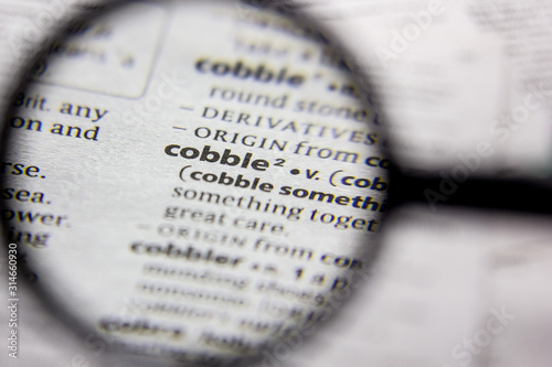 Word or phrase Cobble in a dictionary.