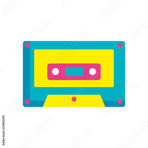 cassette music pop art style icon vector illustration design