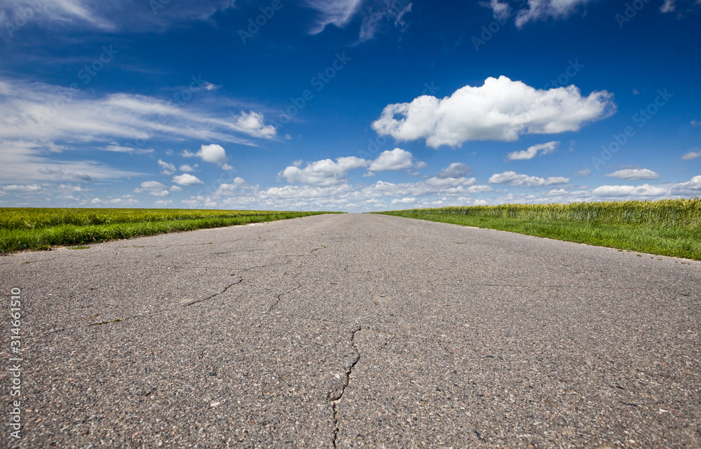 Road under the clouds