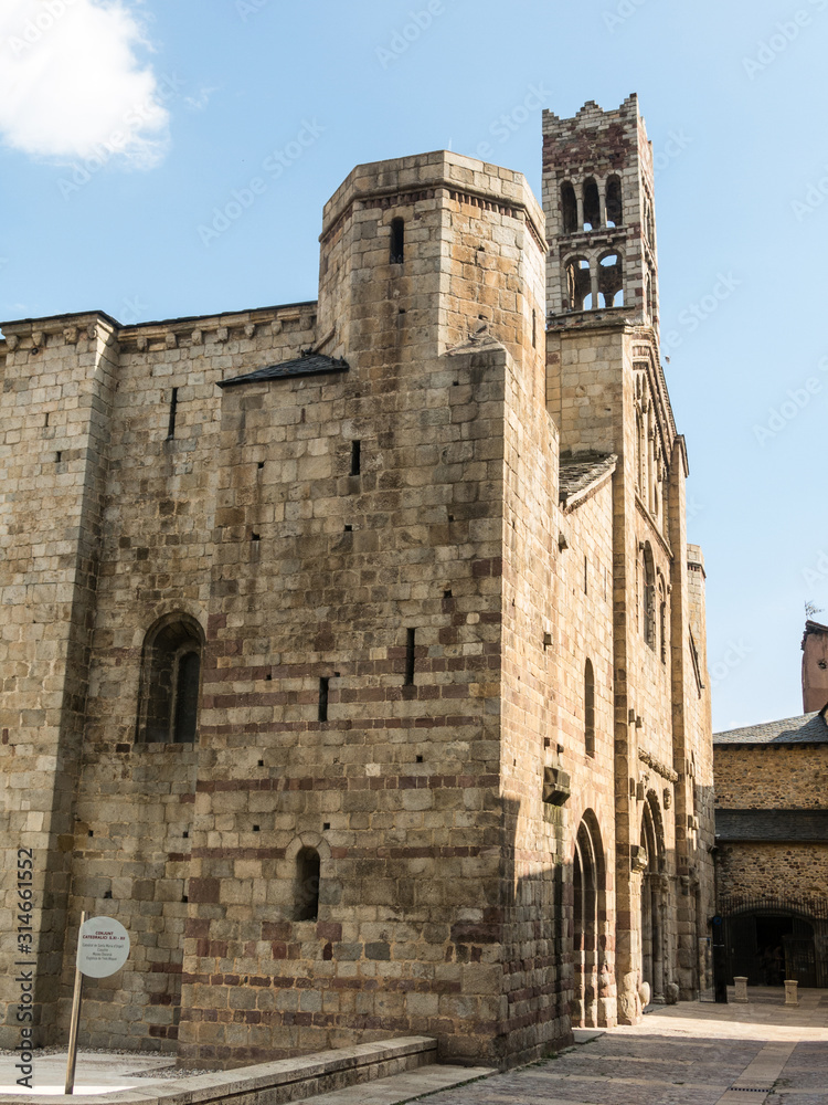 The Cathedral of Santa Maria de Urgel is Romanesque in style and dates back to the 12th century. Seo de Urgel. Catalonia, Spain