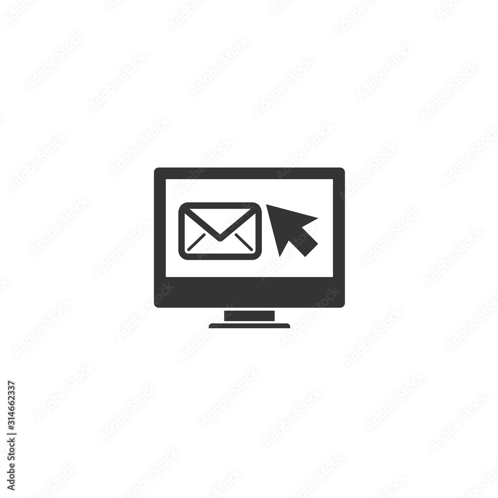 email on computer icon vector illustration for graphic design and websites email on computer icon vector illustration for graphic design and websites