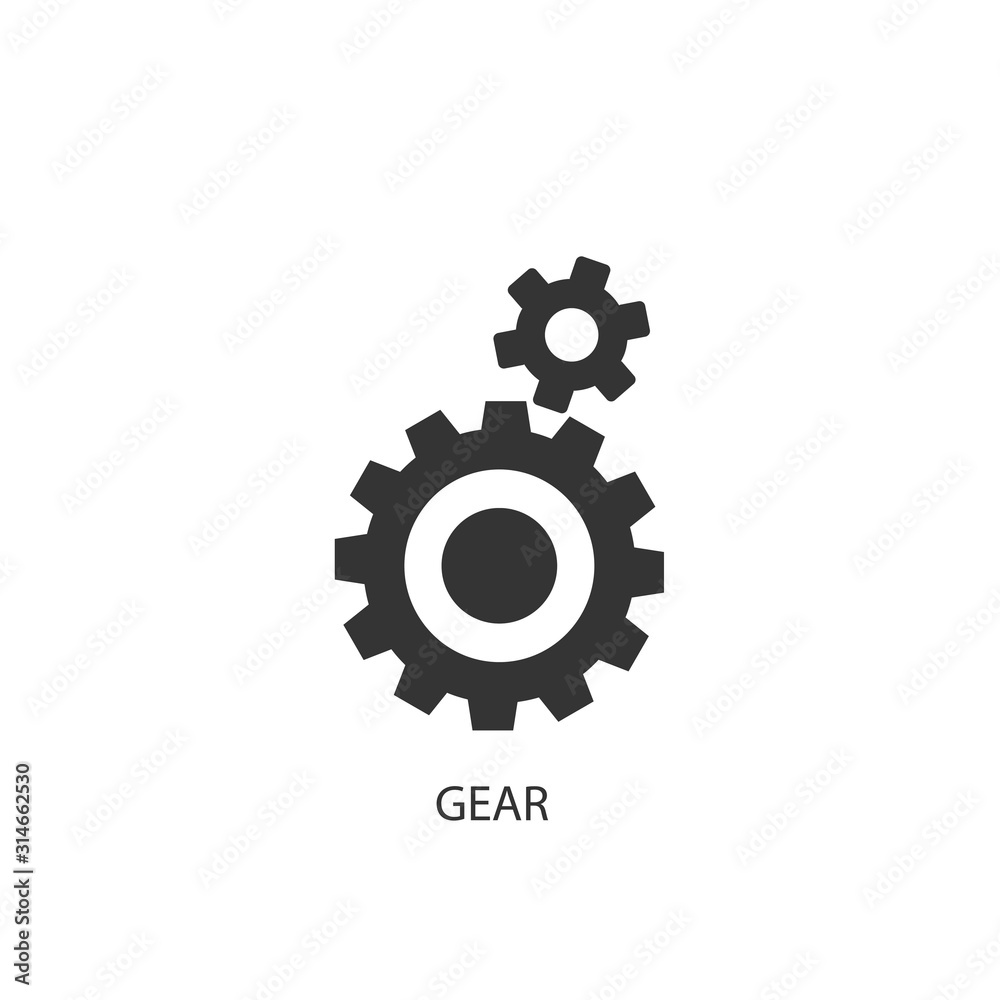 gear icon vector illustration for graphic design and websites