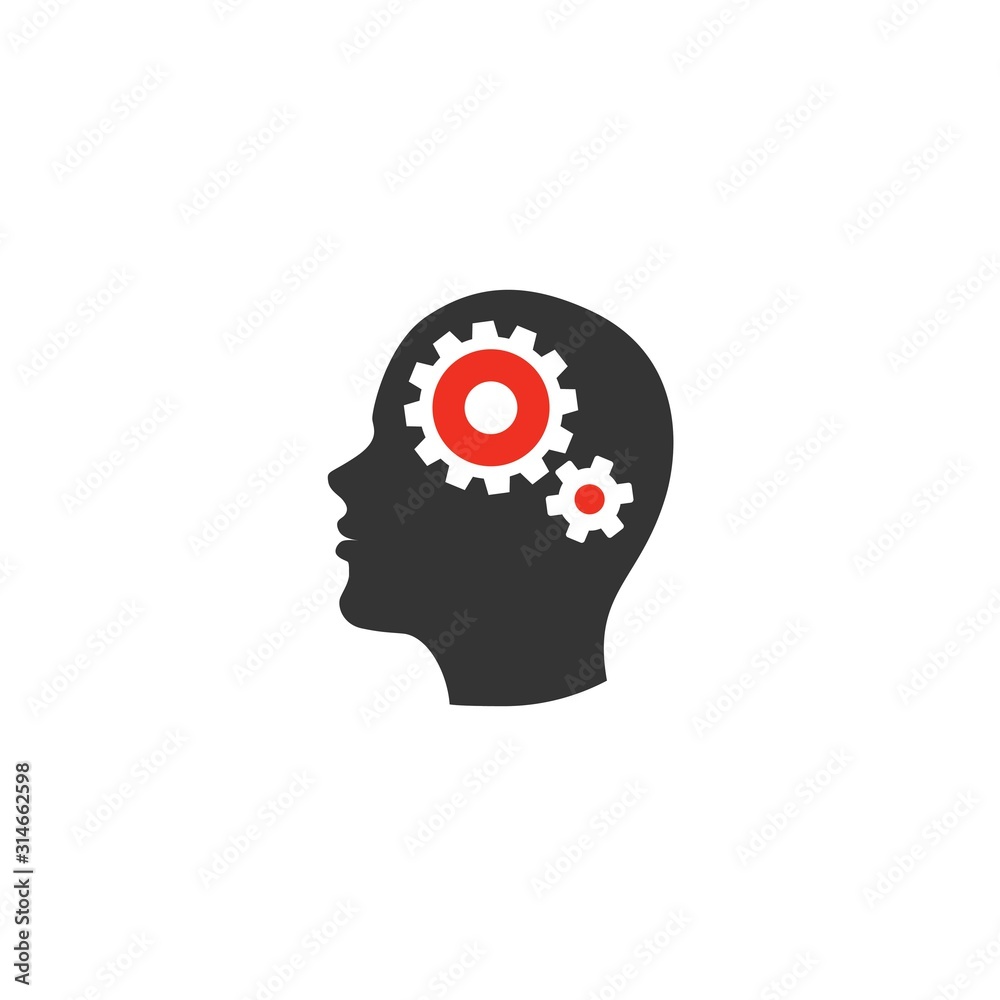 head with gear icon vector illustration for graphic design and websites head with gear icon vector illustration for graphic design and websites