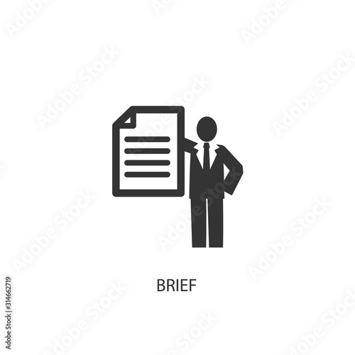 man holding document icon vector illustration for graphic design and websites