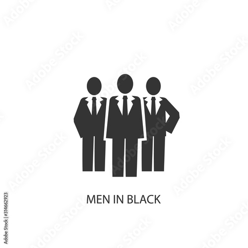 men in black icon vector illustration for graphic design and websites