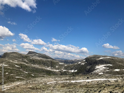 Beautiful view on the mountains of Geiranger, Norway