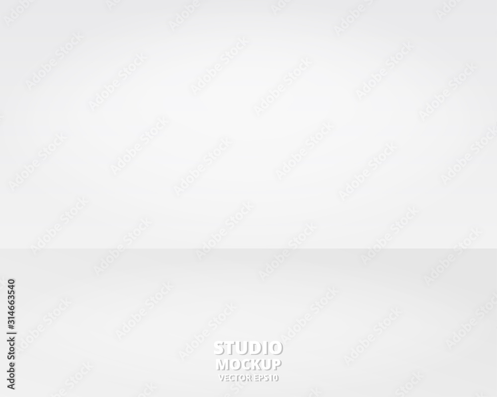 Empty grey studio room background. Front view of empty studio room background mockup. Modern minimal concept. Template for product display with copy space. Vector illustration. Empty grey studio room background. Front view of empty studio room background mockup. Modern minimal concept. Template for product display with copy space. Vector illustration.