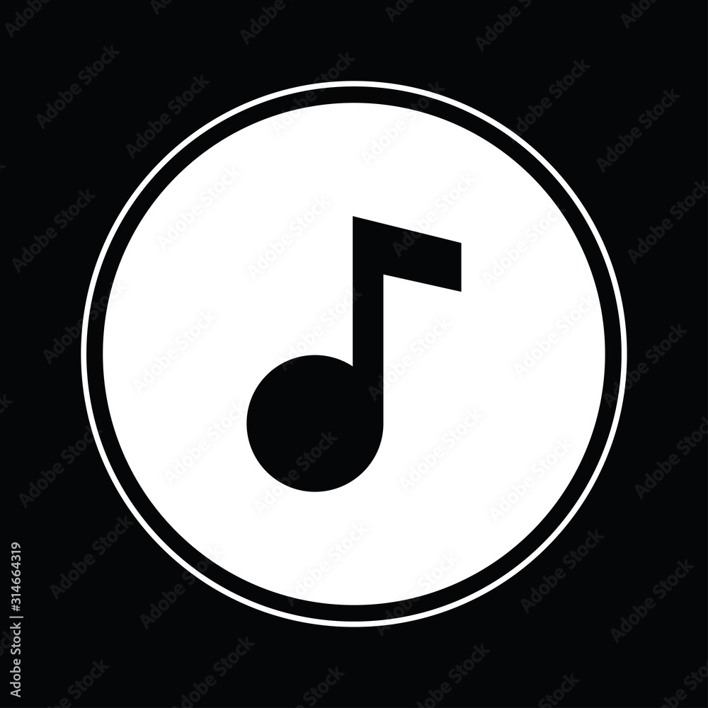 Music icon illustration isolated vector sign symbol Music icon illustration isolated vector sign symbol