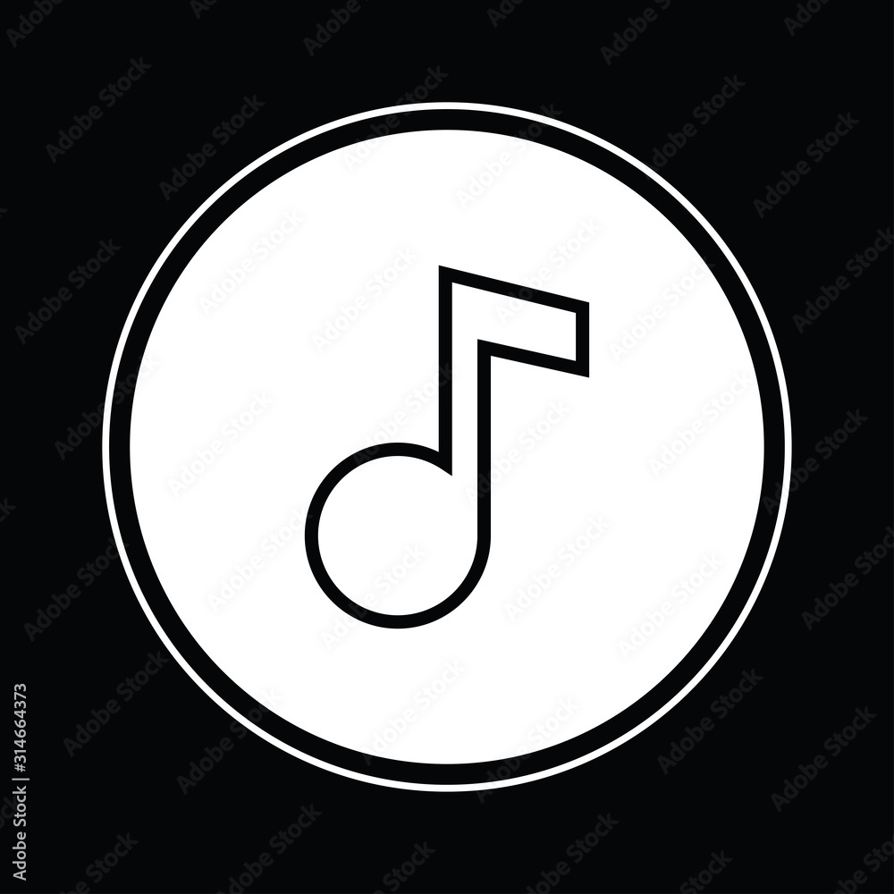 Music icon illustration isolated vector sign symbol Music icon illustration isolated vector sign symbol