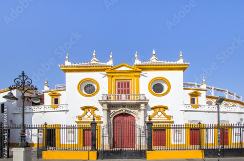 Real Maestranza bullring plaza toros in Seville, Spain photo