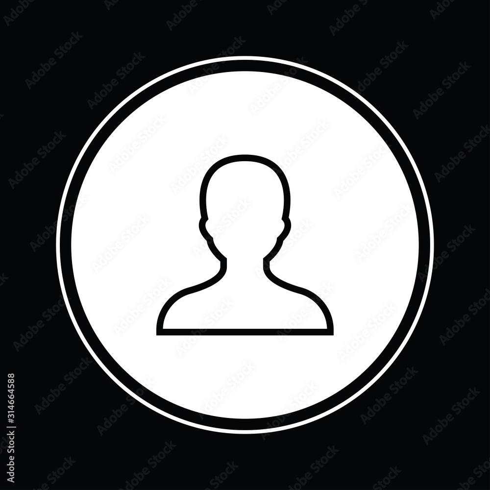 Man outline icon for web and mobile Man outline icon for web and mobile