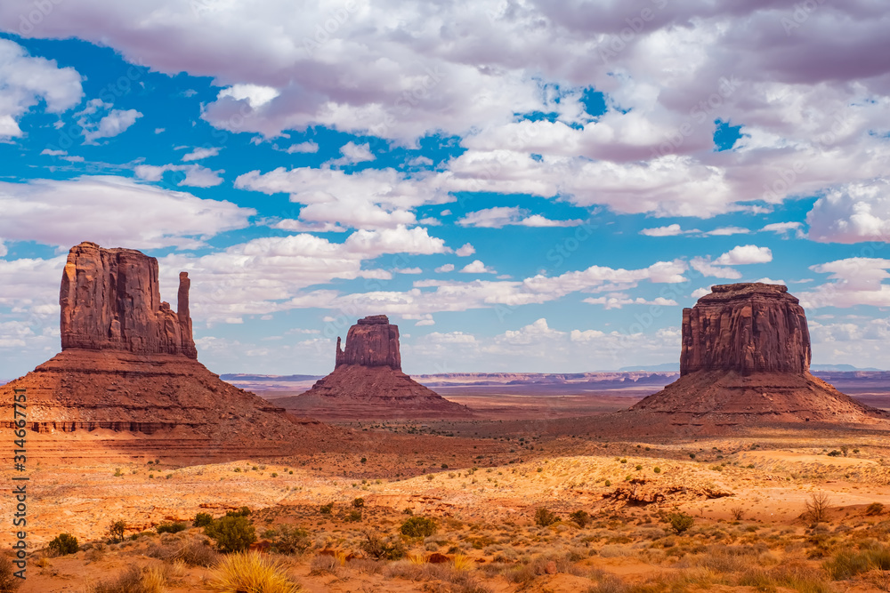 Landscape of Monument valley. Navajo tribal park, USA.