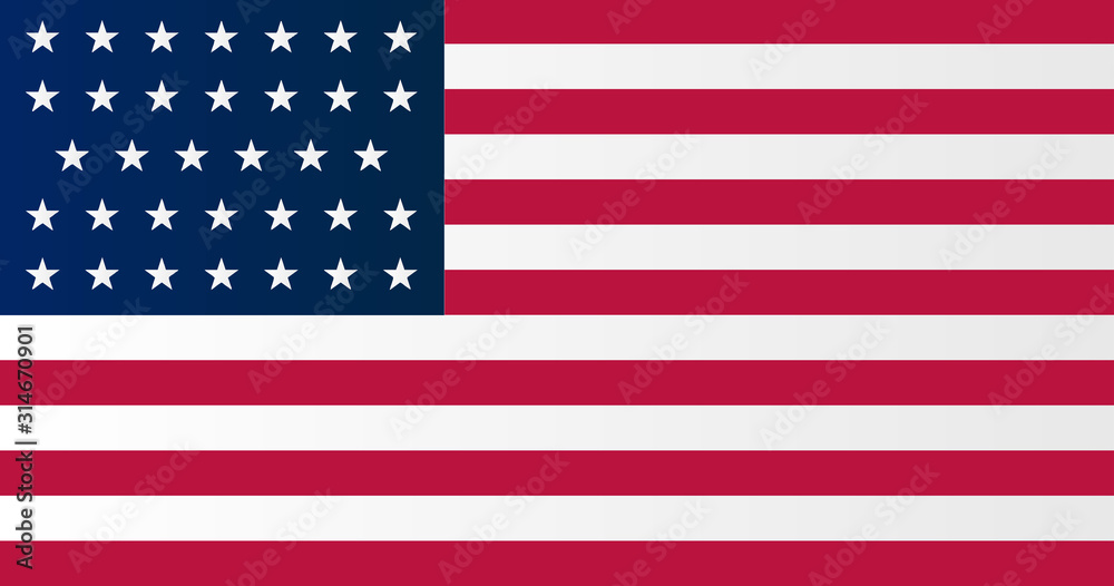 Naklejka premium Union Side American Civil War Flag