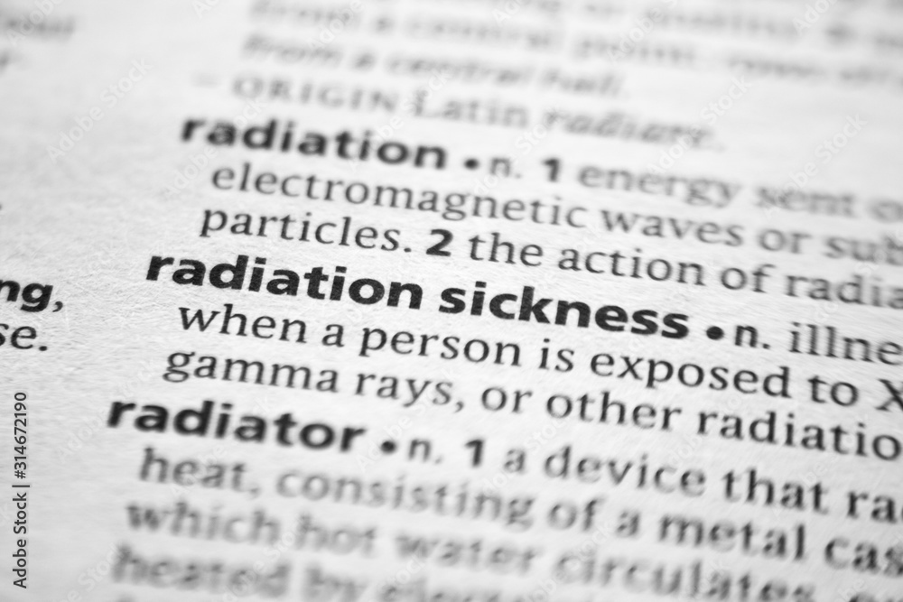Word or phrase Radiation sickness in a dictionary. Word or phrase Radiation sickness in a dictionary.