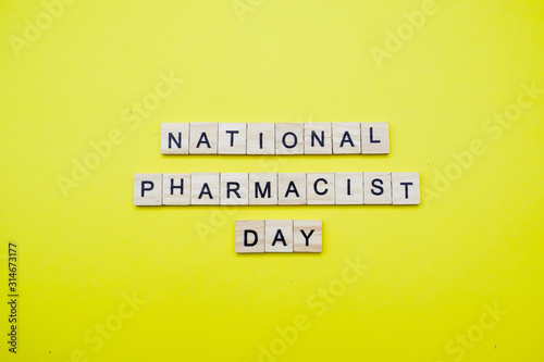 Words on plain background ; National Pharmacist Day