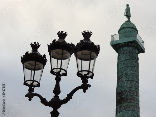 Photography lampadaire place vendome paris