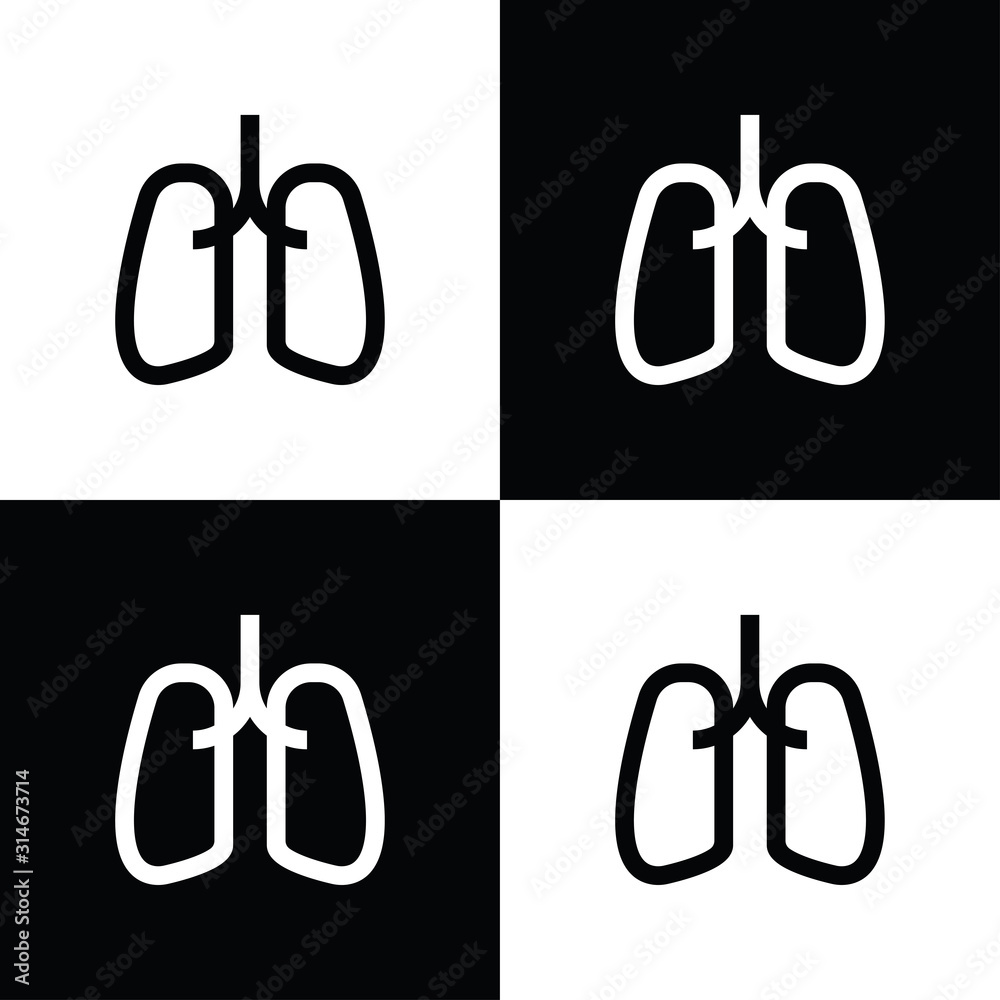 Lungs icon illustration isolated vector sign symbol Lungs icon illustration isolated vector sign symbol