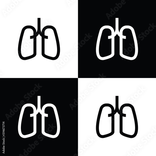 Lungs icon illustration isolated vector sign symbol