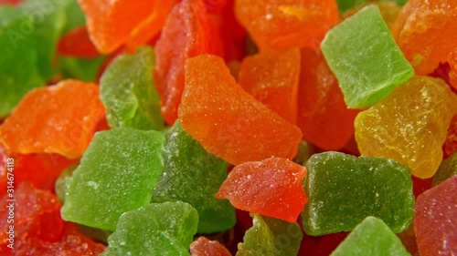 Candied Fruit rotating close up
