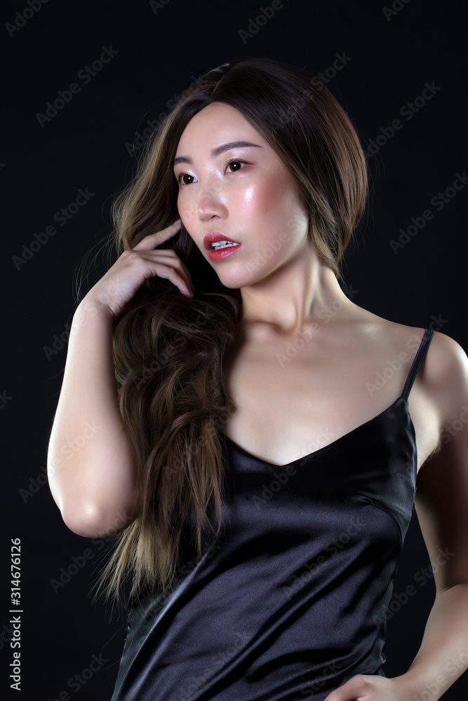young Chinese model white different looks young Chinese model white different looks