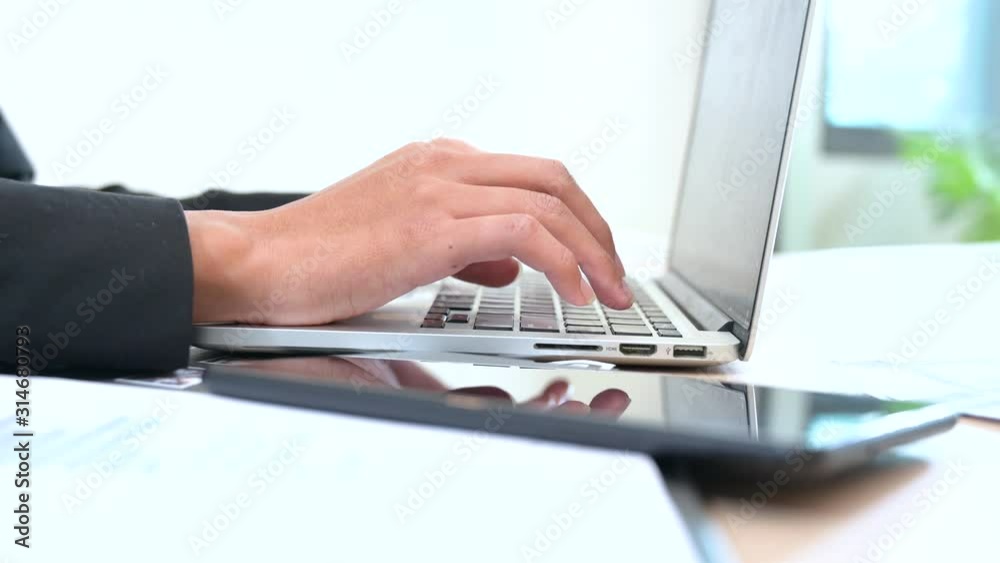 Business people typing computer 4k video Business people typing computer 4k video