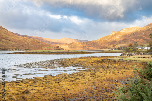 Loch Long at Low water in Autumn from Dornie, Scotland