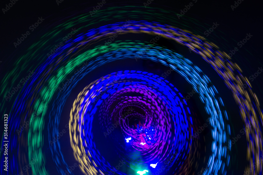 Lights in motion at night as an abstract background. Lights in motion at night as an abstract background.