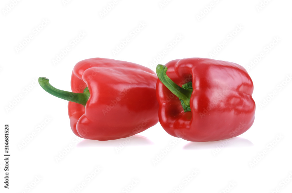 red sweet pepper isolated on white background. red sweet pepper isolated on white background.